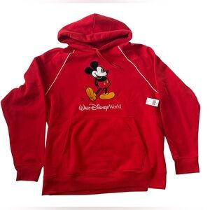 Disney Parks Walt Disney World Red Classic Mickey Mouse Hoodie Sweatshirt